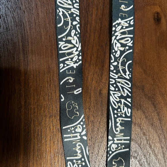 Ivory Ella grey ish blue and white lanyard/key holder - Picture 2 of 4